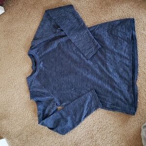 Cuddl duds climateright L blue black marl base layer long sleeve